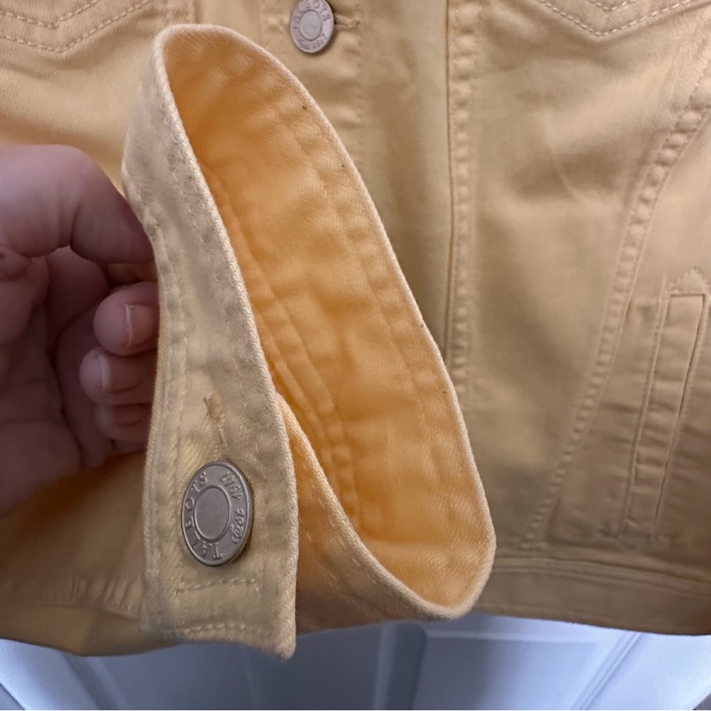 Women's Talbots Butter Yellow Denim Jacket EUC Sz:XL - Picture 8 of 9